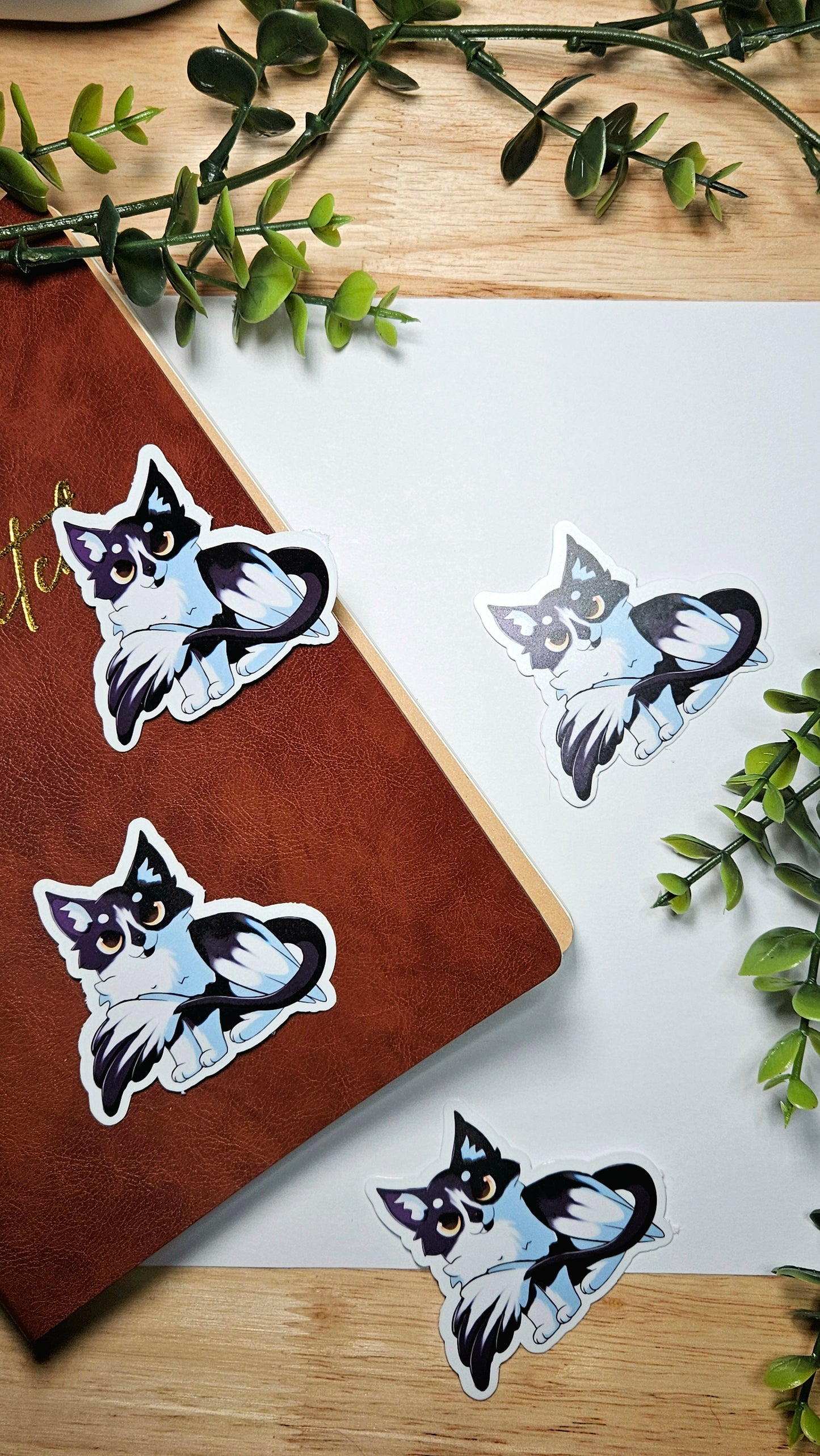 Freya the cat owl vinyl sticker