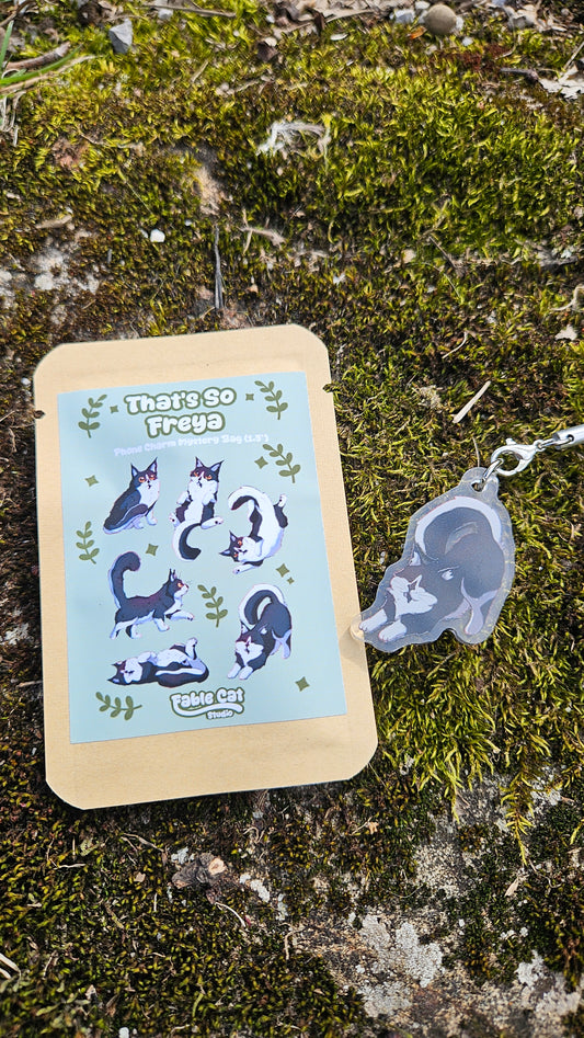 That's So Freya Blind Bag | Mystery Acrylic Phone Charm Collection | 1.5" Cat Charm