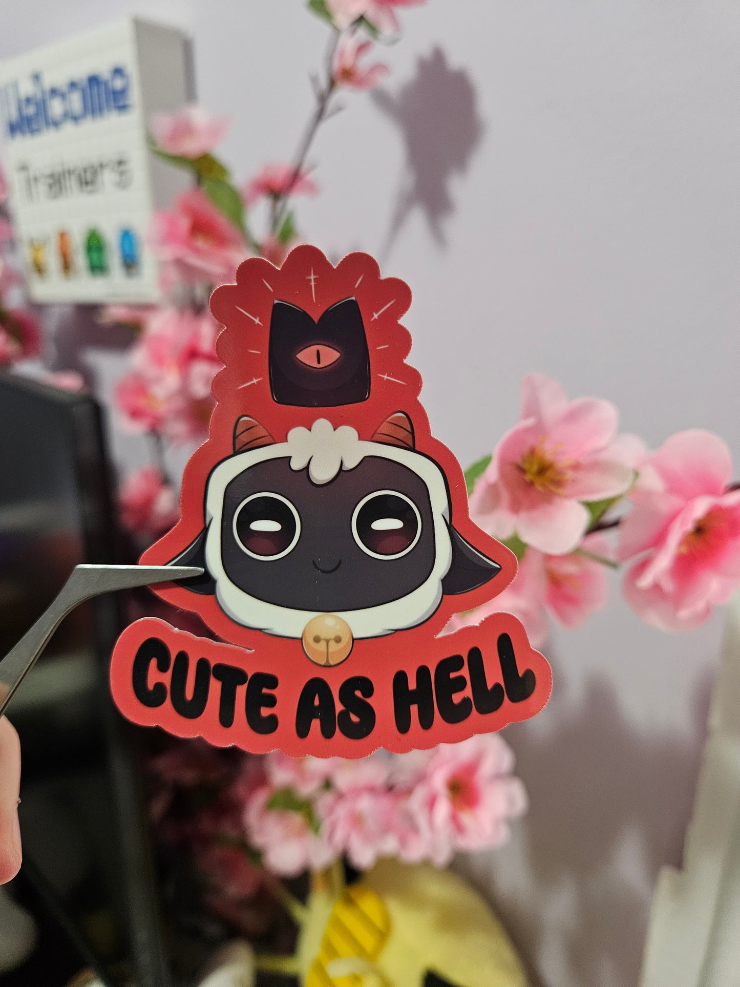 Cute as Hell Lamb Sticker