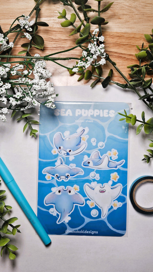 Sea Puppies Sticker Sheet