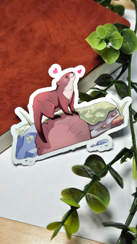 Otter-ly Cute Vinyl Sticker