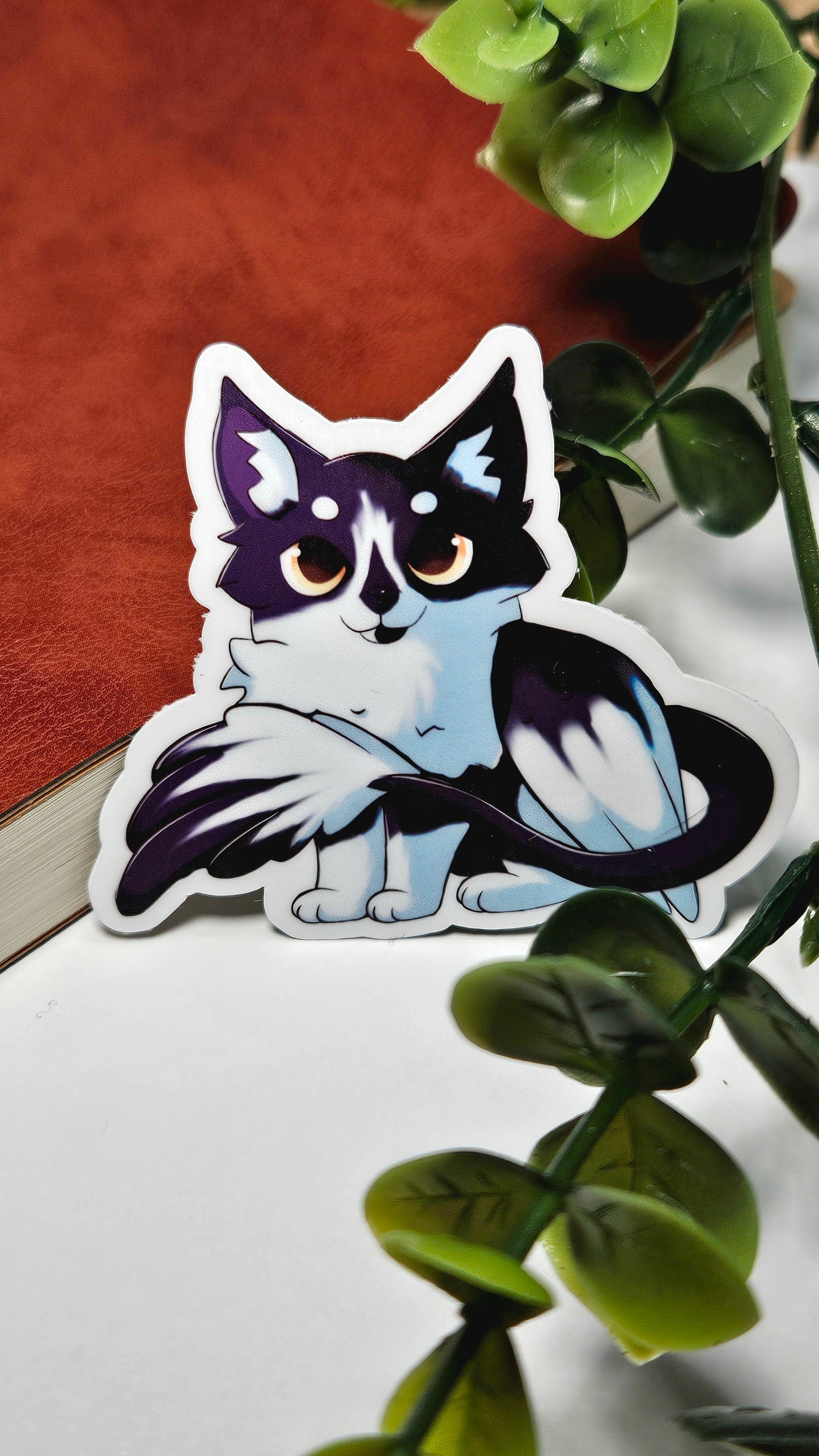 Freya the cat owl vinyl sticker