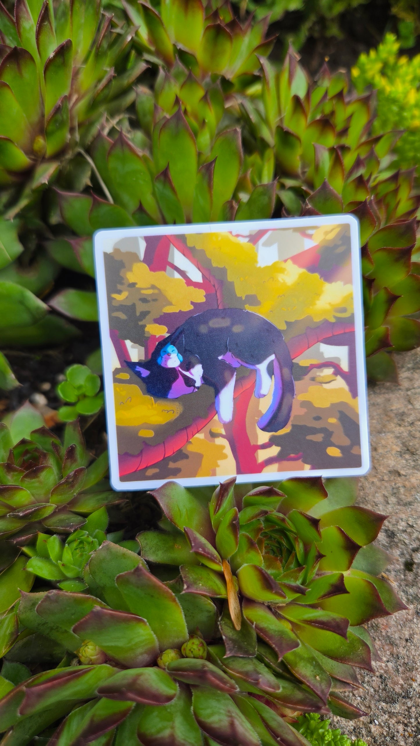 A Lazy Day Cat Vinyl Sticker