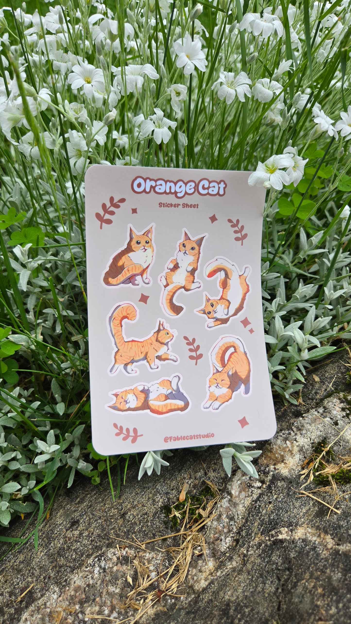 Orange Cat Sticker Sheet