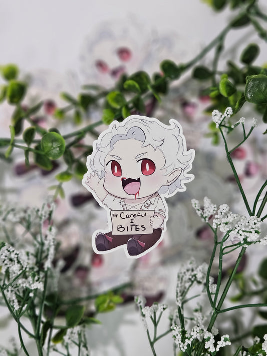 Careful I Bites Sticker