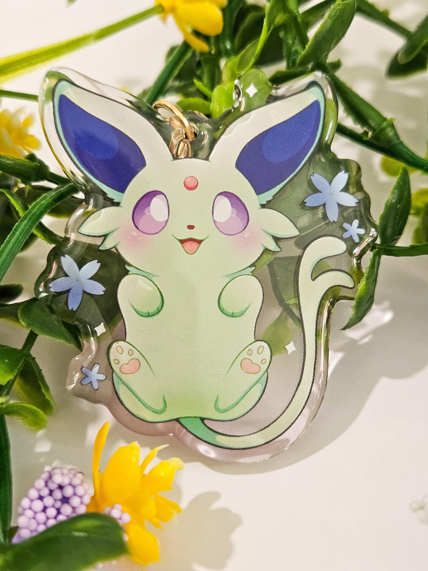 Pink Fox Acrylic Keychain