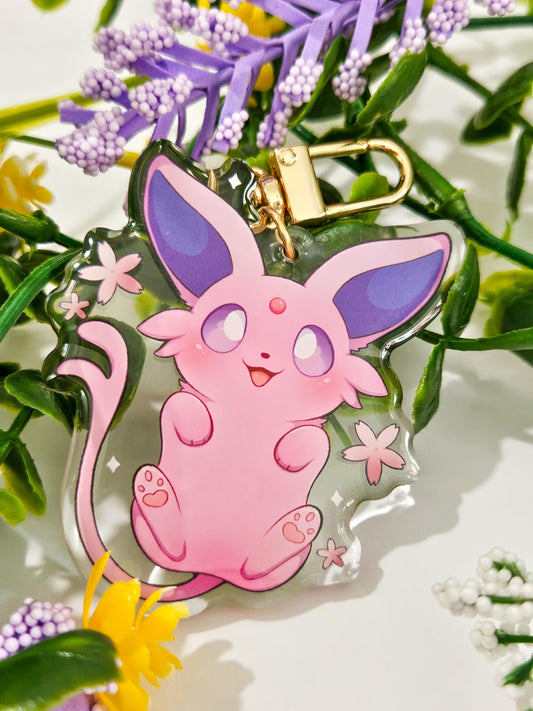 Pink Fox Acrylic Keychain