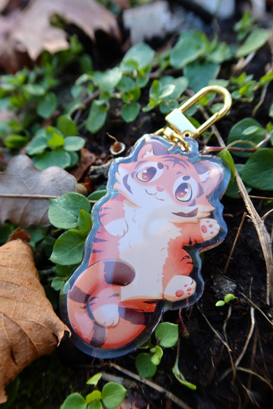 Playful Tiger Acrylic keychain