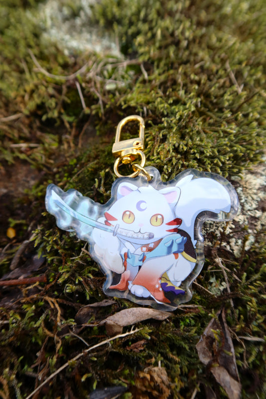 Sesshomaru Cat Acrylic Keychain