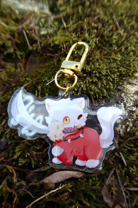 Inuyasha Cat Acrylic Keychain