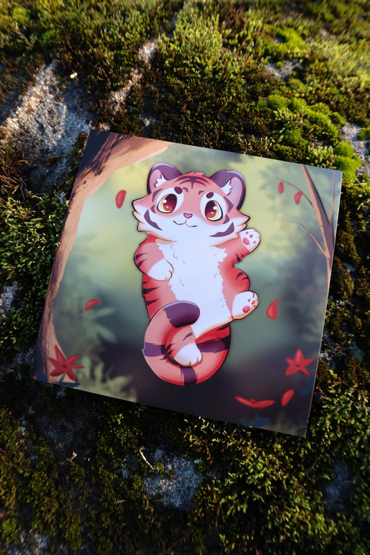 Square 6x6 Kio the Tiger Print