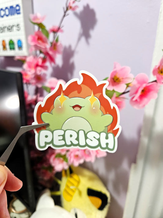 Perish Frog Vinyl Sticker